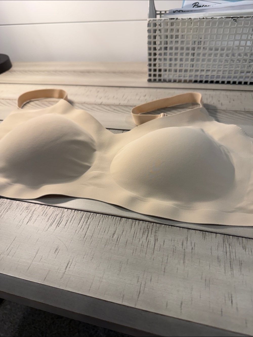 Shapermint Seamless Nude Beige Wireless T-Shirt Bra